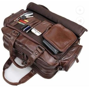 THE LARGE LEATHER BRIEFCASE WITH EXTRA SPACE